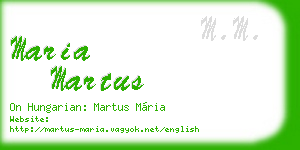 maria martus business card